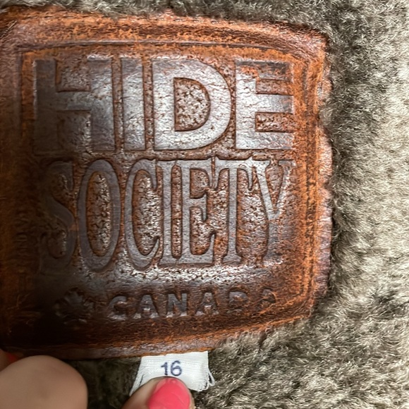 100% lamb sherling lined leather longer jacket- brand new!!! - Picture 10 of 11